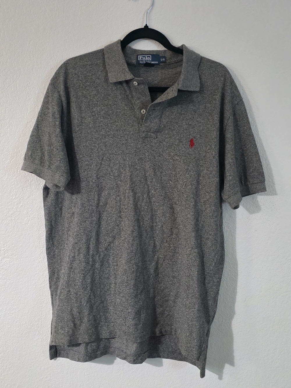 Polo by Ralph Lauren Gray Heather Short-Sleeve Polo with Red Pony